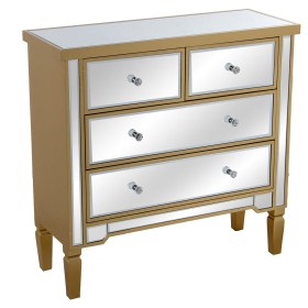 Cassettiera Alexandra House Living Marrone Trasparente Legno Specchio 85 x 84 x 33 cm di Alexandra House Living, Comò e casse...