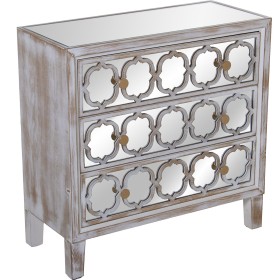 Commode Alexandra House Living Transparent Doré Bois Miroir 80 x 80 x 35 cm de Alexandra House Living, Commodes - Réf : D1624...