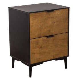 Table de Nuit Alexandra House Living Marron Noir Métal 45 x 60 x 35 cm de Alexandra House Living, Tables de chevet - Réf : D1...