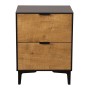 Mesa de Cabeceira Alexandra House Living Castanho Preto Metal 45 x 60 x 35 cm de Alexandra House Living, Mesinhas de cabeceir...