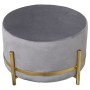 Pouffe Alexandra House Living Grey Velvet Wood 50 x 30 x 50 cm by Alexandra House Living, Bean Bags - Ref: D1624685, Price: 2...