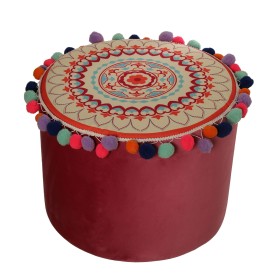 Pouffe Alexandra House Living Multicolour Wood 40 x 30 x 40 cm by Alexandra House Living, Bean Bags - Ref: D1624690, Price: 1...