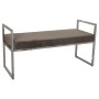 Bench Alexandra House Living Grey Velvet Metal 103 x 54 x 41 cm by Alexandra House Living, Chairs - Ref: D1624698, Price: 277...