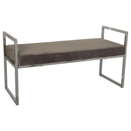 Bench Alexandra House Living Grey Velvet Metal 103 x 54 x 41 cm by Alexandra House Living, Chairs - Ref: D1624698, Price: 277...