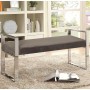 Bench Alexandra House Living Grey Velvet Metal 103 x 54 x 41 cm by Alexandra House Living, Chairs - Ref: D1624698, Price: 277...