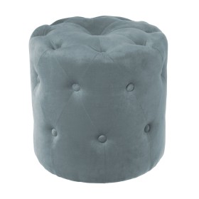 Pouffe Alexandra House Living Blue Velvet Wood 40 x 38 x 40 cm by Alexandra House Living, Bean Bags - Ref: D1624708, Price: 1...