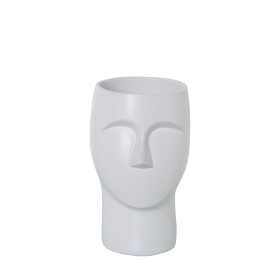 Vaso Alexandra House Living Branco Cerâmica Face 12 x 12 x 22 cm de Alexandra House Living, Jarrões - Ref: D1621475, Preço: 3...