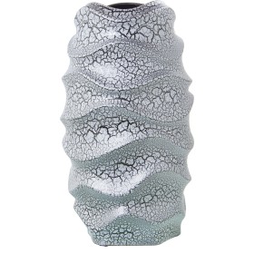 Vase Alexandra House Living Gris Argenté Céramique Craquelé 22 x 22 x 39 cm de Alexandra House Living, Vases - Réf : D1621515...