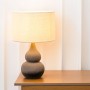 Desk lamp Alexandra House Living Black Grey Ceramic 40 W 30 x 46 cm by Alexandra House Living, Bedside and Table Lamps - Ref:...