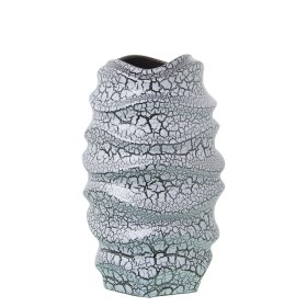 Vase Alexandra House Living Gris Argenté Céramique Craquelé 18 x 18 x 32 cm de Alexandra House Living, Vases - Réf : D1621516...