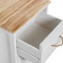 Comodino Alexandra House Living Bianco Marrone Legno 40 x 55 x 30 cm di Alexandra House Living, Comodini - Rif: D1627279, Pre...