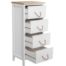 Cassettiera Alexandra House Living Bianco Marrone Legno 40 x 91 x 30 cm di Alexandra House Living, Comò e cassettiere - Rif: ...