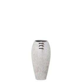 Vase Alexandra House Living Blanc Céramique Rayures 22 x 22 x 40 cm de Alexandra House Living, Vases - Réf : D1621521, Prix :...