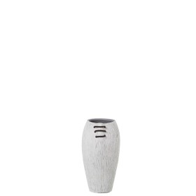 Vaso Alexandra House Living Bianco Ceramica Righe 18 x 18 x 29 cm di Alexandra House Living, Vasi - Rif: D1621522, Prezzo: 24...