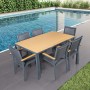 Sedia da giardino Alexandra House Living Nero 55 x 86 x 60 cm textilene di Alexandra House Living, Sedie per tavolo da giardi...