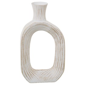 Vase Alexandra House Living Blanc Doré Céramique 11 x 27 x 47 cm de Alexandra House Living, Vases - Réf : D1621530, Prix : 63...