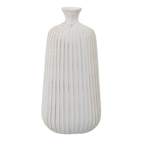 Vaso Alexandra House Living Bianco Dorato Ceramica 18 x 18 x 37 cm di Alexandra House Living, Vasi - Rif: D1621532, Prezzo: 4...