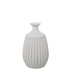 Vase Alexandra House Living White Golden Ceramic 18 x 19 x 30 cm by Alexandra House Living, Vases - Ref: D1621534, Price: 46,...