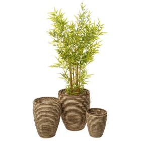 Set of Planters Romimex Natural Natural Fibre 40 x 49 x 40 cm 3 Pieces by Romimex, Cachepots - Ref: D1628849, Price: 91,33 €,...