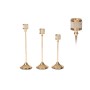 Set de Portavelas Romimex Dorado Metal Vidrio 7 x 22 x 7 cm 3 Piezas de Romimex, Candelabros y portavelas - Ref: D1628864, Pr...