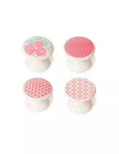 Doorknob Rei m4 Circular Pink Metal 4 Units (Ø 33 x 27 mm) by Rei, Knobs - Ref: S7912538, Price: 18,26 €, Discount: %