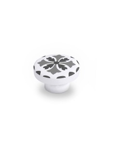 Doorknob Rei 3110 Circular Metal White 4 Units (Ø 35 x 26 mm) | Tienda24 Tienda24.eu