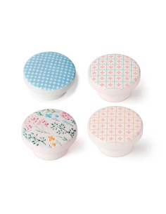 Pomo Rei Acabado envejecido Redondo Porcelana 4 Piezas (Ø 3,1 x 2,8 cm) | Tienda24 Tienda24.eu