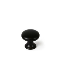 Doorknob Rei 756 Circular Black Metal 4 Units (Ø 33 x 27 mm) | Tienda24 Tienda24.eu