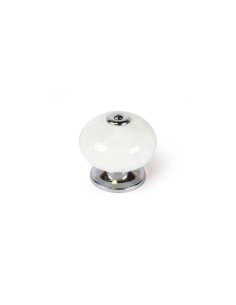 Doorknob Rei e517 Circular Porcelain Metal White 4 Units (Ø 40 x 36 mm) by Rei, Knobs - Ref: S7912580, Price: 13,13 €, Discou...