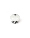 Doorknob Rei e517 Circular Porcelain Metal White 4 Units (Ø 40 x 36 mm) | Tienda24 Tienda24.eu