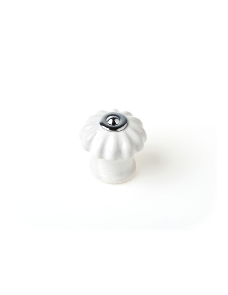 Manípulo Rei e524 Redondo Porcelana Metal Branco 4 Unidades (Ø 28 x 27 mm) | Tienda24 Tienda24.eu