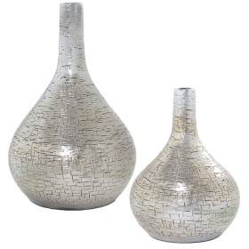 Vase Jaune Céramique 29 x 29 x 30 cm | Tienda24 - Global Online Shop Tienda24.eu