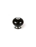 Doorknob Rei e517 Circular Porcelain Black Metal 4 Units (Ø 40 x 36 mm) | Tienda24 Tienda24.eu