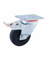 Rueda Afo CR29473 With brakes Swivel base Ø 12,5 cm Latex rubber | Tienda24 Tienda24.eu