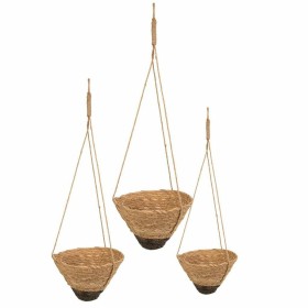 Conjunto de Cestos Alexandra House Living Fibra natural 30 x 19 x 30 cm 22 x 14 x 22 cm 26 x 16 x 26 cm Para pendurar 3 Peças...