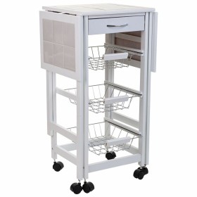 Kitchen Trolley DKD Home Decor Golden Metal Acrylic (50 x 50 x 80 cm) | Tienda24 - Global Online Shop Tienda24.eu