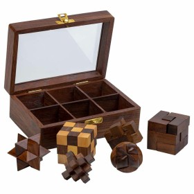 Set of traditional games Alexandra House Living Brown 12 x 5 x 15 cm 3-in-1 | Tienda24 - Global Online Shop Tienda24.eu