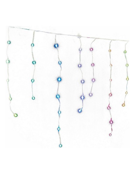 Cortina de luzes LED Icicle Multicolor (300 x 70 cm) | Tienda24 Tienda24.eu