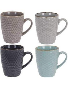 Conjunto de 6 Chávenas de Café Versa Jacinta Porcelana | Tienda24 Tienda24.eu