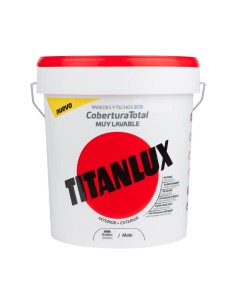 Peinture acrylique Titan 06t100005 Plafond Paroi Lavable Blanc Mat 4 L de Titan, Revêtements et peintures pour toit - Ref: S7...