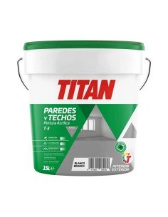 Pintura Titan Blanco 15L de Titan, Pinturas para interiores - Ref: S7913219, Precio: 69,53 €, Descuento: %