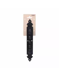 Poignée de porte EDM Standard Forge Noir Acier 210 mm | Tienda24 Tienda24.eu