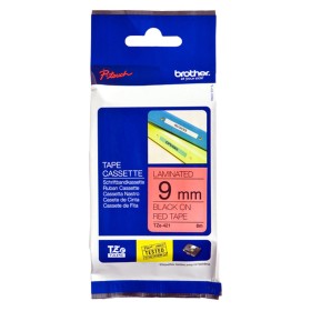 Ruban Laminé pour Etiqueteuses Brother TZE421 Noir/Rouge 9 mm de Brother, Étiquettes adhésives et autocollants - Réf : M05027...