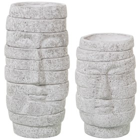 Set of 2 Vases Alexandra House Living Granite Ceramic 14 x 27 x 28 cm (2 Pieces) by Alexandra House Living, Vases - Ref: D162...