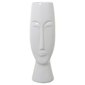 Vase Alexandra House Living Blanc Céramique Brillant Visage 16 x 15 x 47 cm de Alexandra House Living, Vases - Réf : D1621570...