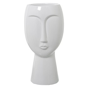 Vaso Alexandra House Living Bianco Ceramica Luminoso Faccia 22 x 22 x 47 cm di Alexandra House Living, Vasi - Rif: D1621571, ...