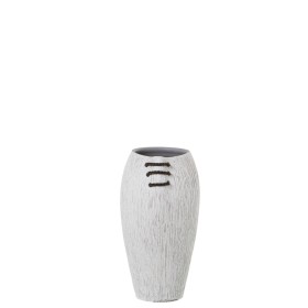 Vase Alexandra House Living Weiß aus Keramik Streifen 19 x 19 x 34 cm von Alexandra House Living, Vasen - Ref: D1621573, Prei...