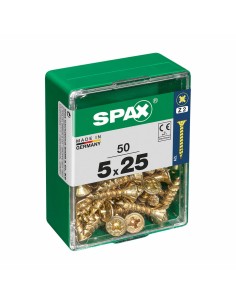 Boîte à vis SPAX Vis à bois Tête plate (5 x 25 mm) (5,0 x 25 mm) de SPAX, Vis - Ref: S7913923, Precio: €7.07, Descuento: %