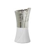 Vase Alexandra House Living White Silver Ceramic 10 x 9 x 20 cm by Alexandra House Living, Vases - Ref: D1621575, Price: 12,4...