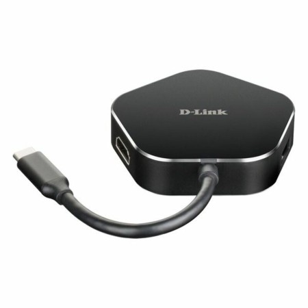 Hub USB 3 Portas D-Link DUB-M420 Preto/Cinzento Preto/Prateado 60 W | Tienda24 - Global Online Shop Tienda24.eu